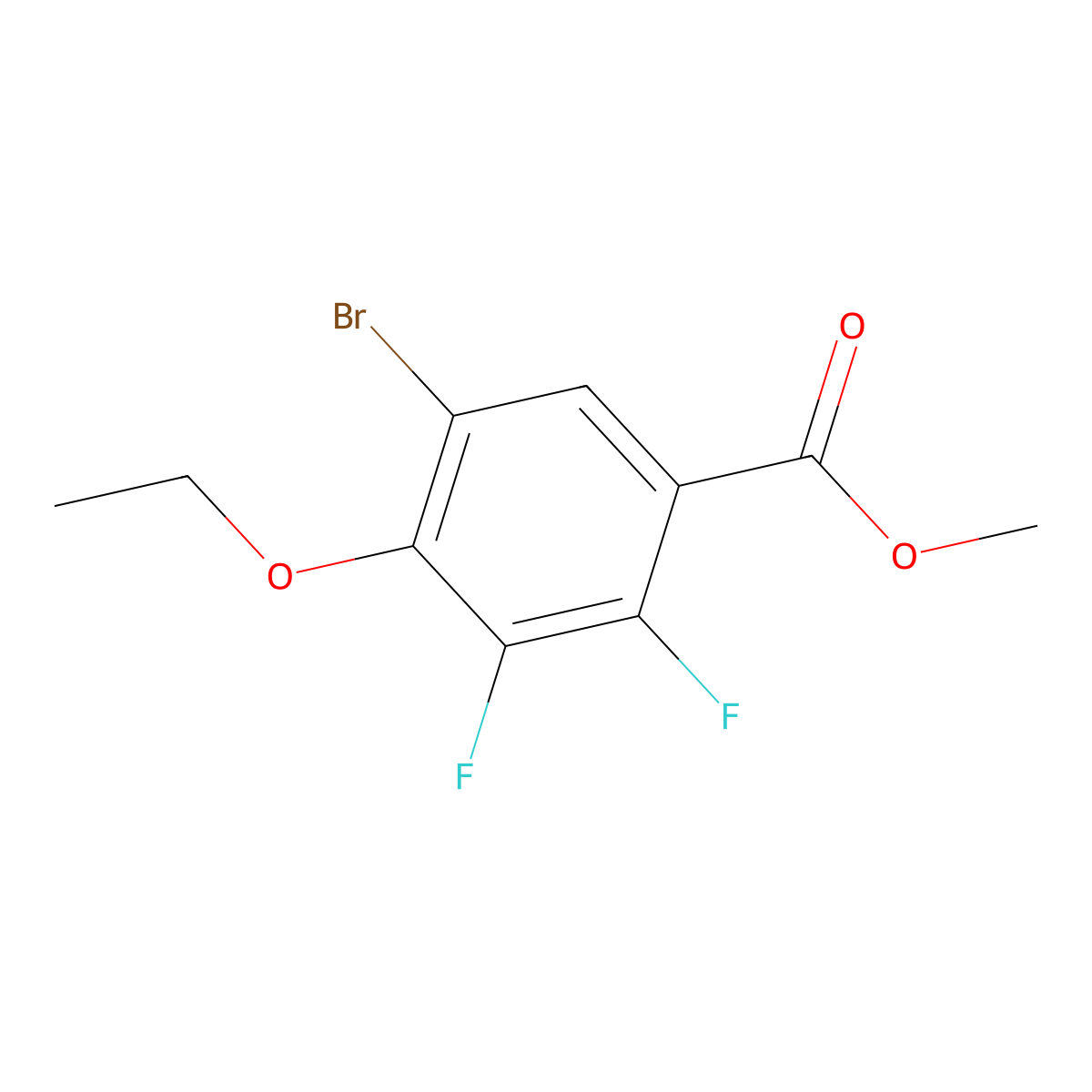 Methyl 5-bromo-4-ethoxy-2,3-difluorobenzoate molecular structure, CAS 2484889-01-0