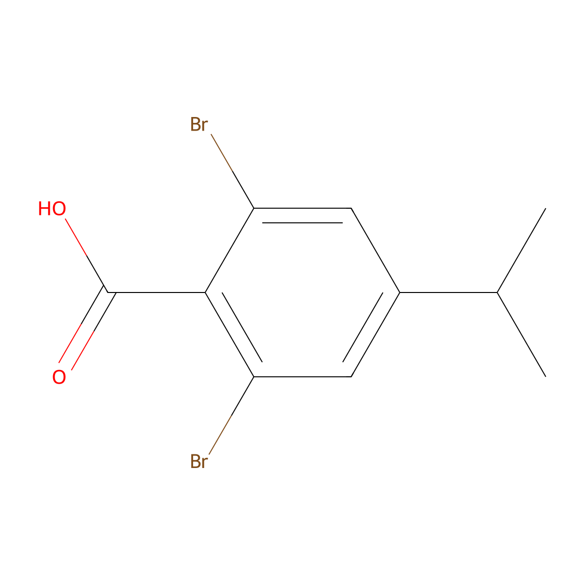 2,6-Dibromo-4-isopropylbenzoic acid molecular structure, CAS 2484889-02-1