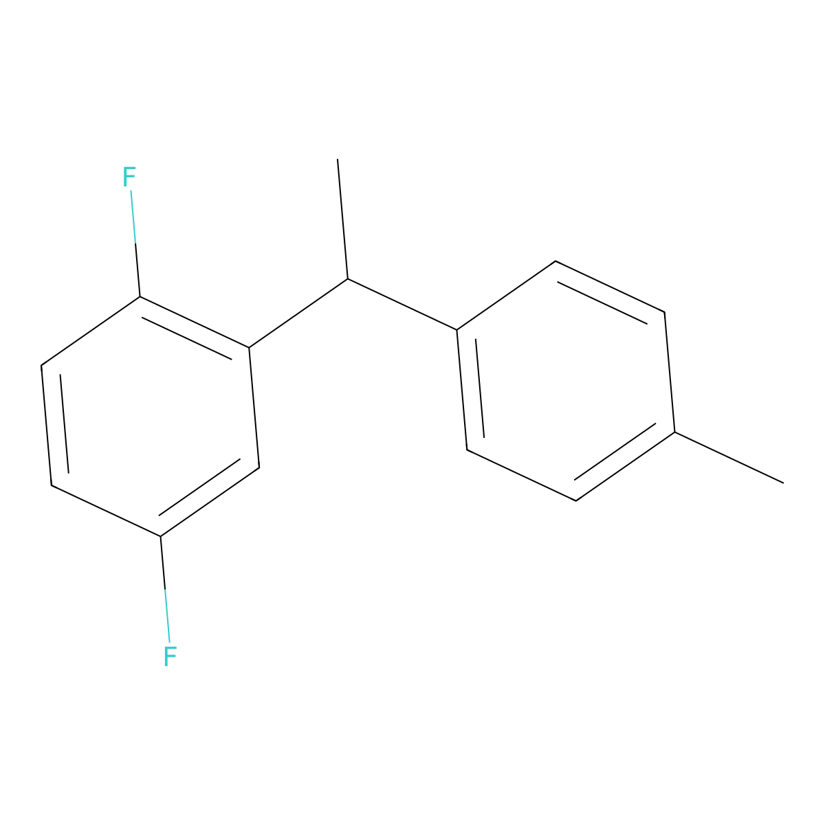 1,4-Difluoro-2-(1-(p-tolyl)ethyl)benzene molecular structure, CAS 2484889-06-5