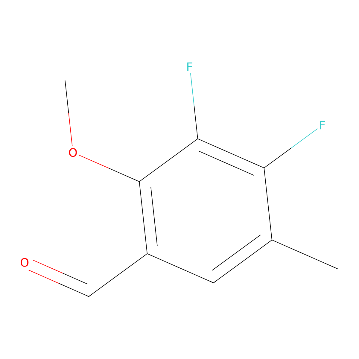 3,4-Difluoro-2-methoxy-5-methylbenzaldehyde molecular structure, CAS 2484889-12-3