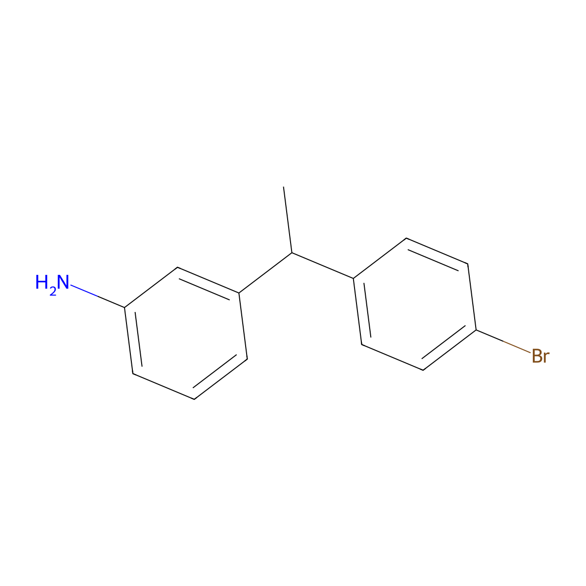 3-(1-(4-Bromophenyl)ethyl)aniline molecular structure, CAS 2484889-13-4