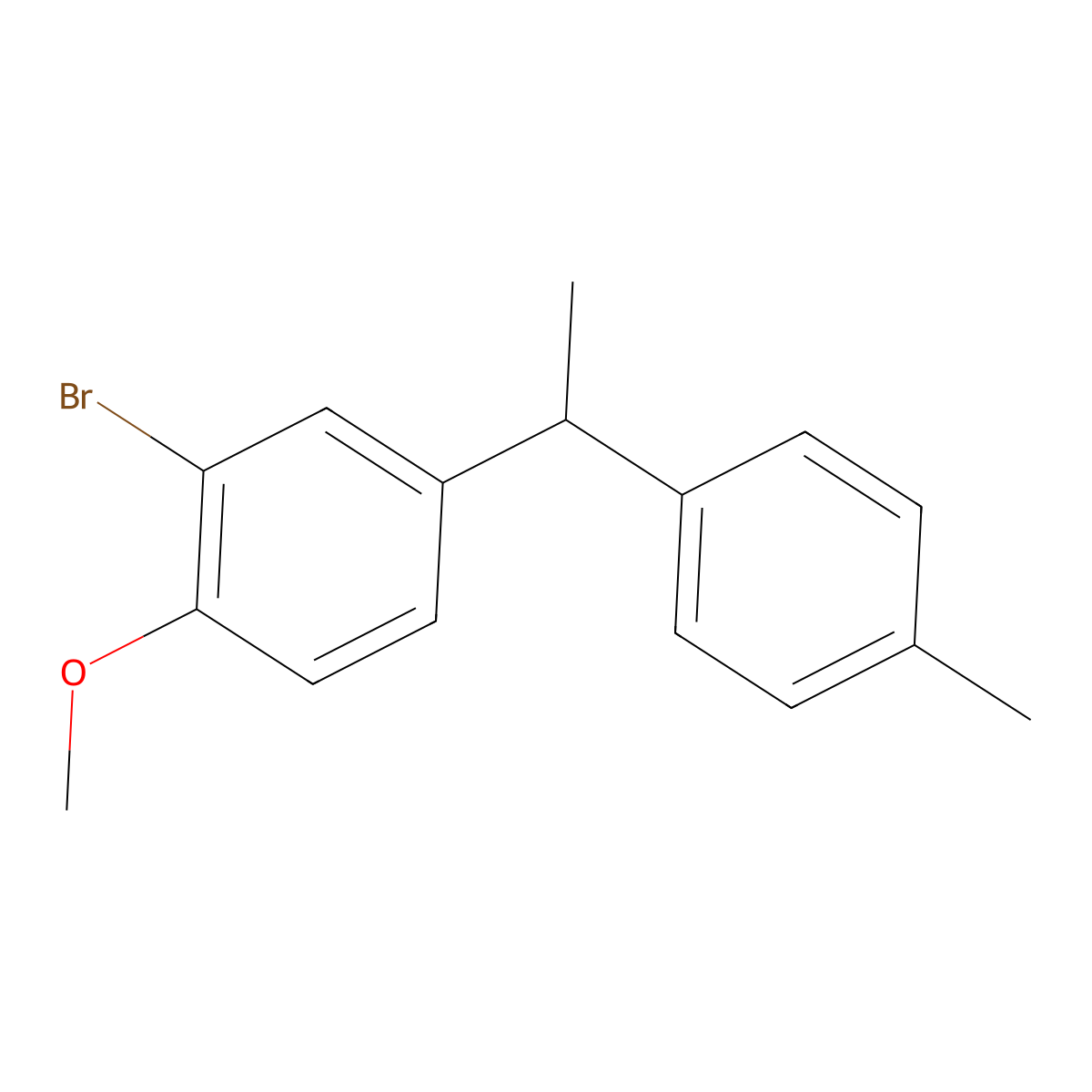 2-Bromo-1-methoxy-4-(1-(p-tolyl)ethyl)benzene molecular structure, CAS 2484889-15-6