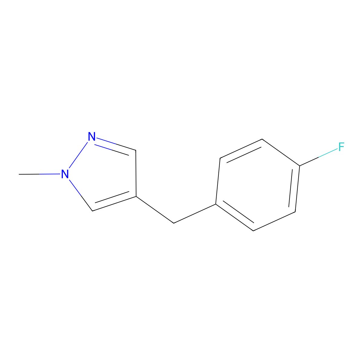 4-(4-Fluorobenzyl)-1-methyl-1H-pyrazole molecular structure, CAS 2484889-16-7