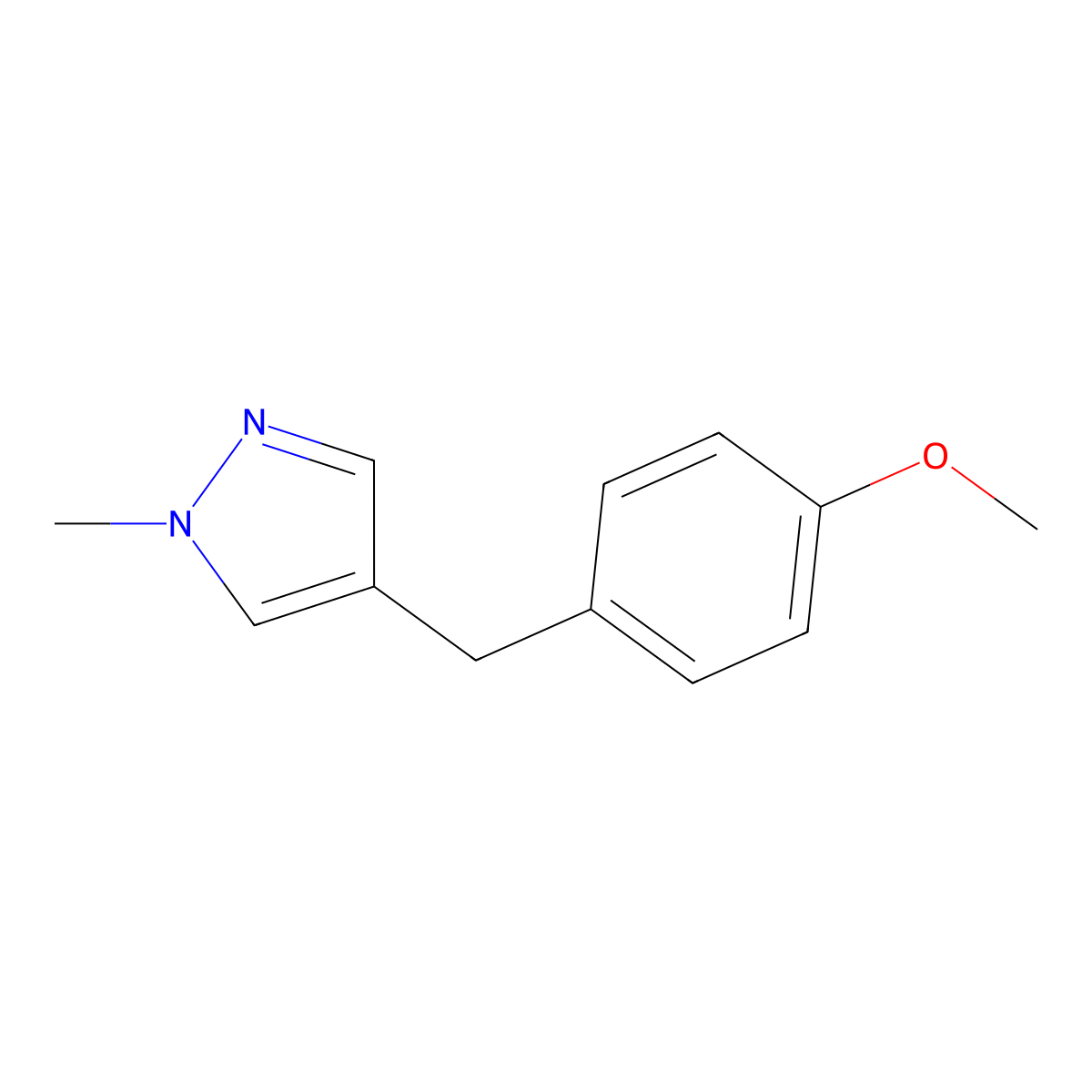 4-(4-Methoxybenzyl)-1-methyl-1H-pyrazole molecular structure, CAS 2484889-19-0