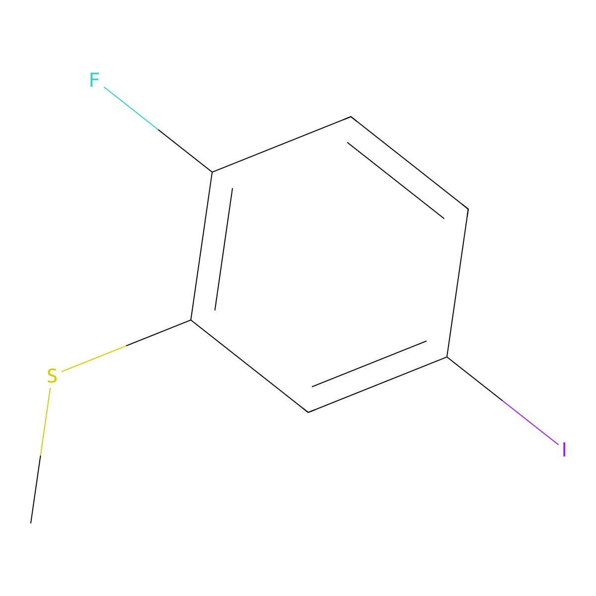 2-Fluoro-5-iodothioanisole molecular structure, CAS 2484889-20-3