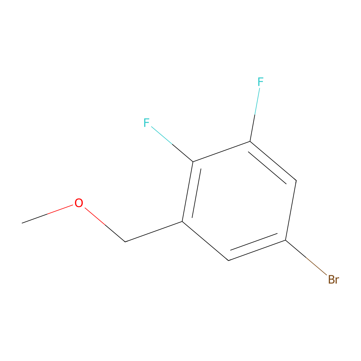 5-Bromo-1,2-difluoro-3-(methoxymethyl)benzene molecular structure, CAS 2484889-23-6