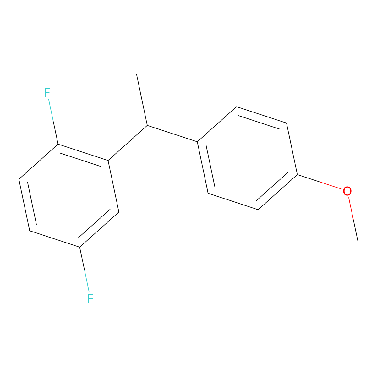 1,4-Difluoro-2-(1-(4-methoxyphenyl)ethyl)benzene molecular structure, CAS 2484889-24-7