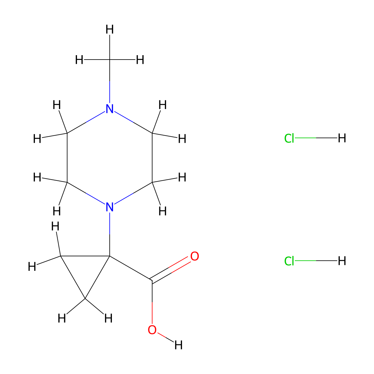 1-(4-Methylpiperazin-1-yl)cyclopropanecarboxylic acid;dihydrochloride molecular structure, CAS 2484905-94-2