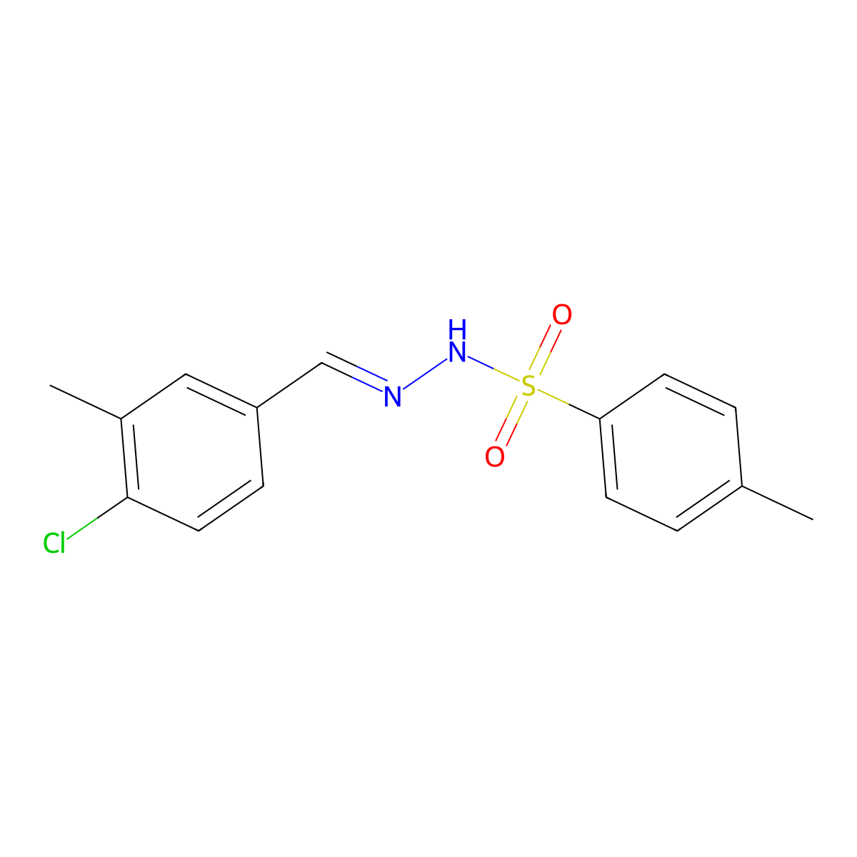 N'-(4-Chloro-3-methylbenzylidene)-4-methylbenzenesulfonohydrazide molecular structure, CAS 2484905-96-4
