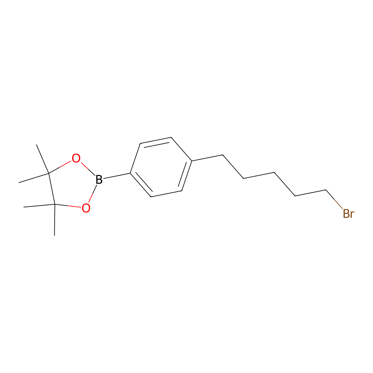 2-(4-(5-Bromopentyl)phenyl)-4,4,5,5-tetramethyl-1,3,2-dioxaborolane molecular structure, CAS 2484920-00-3