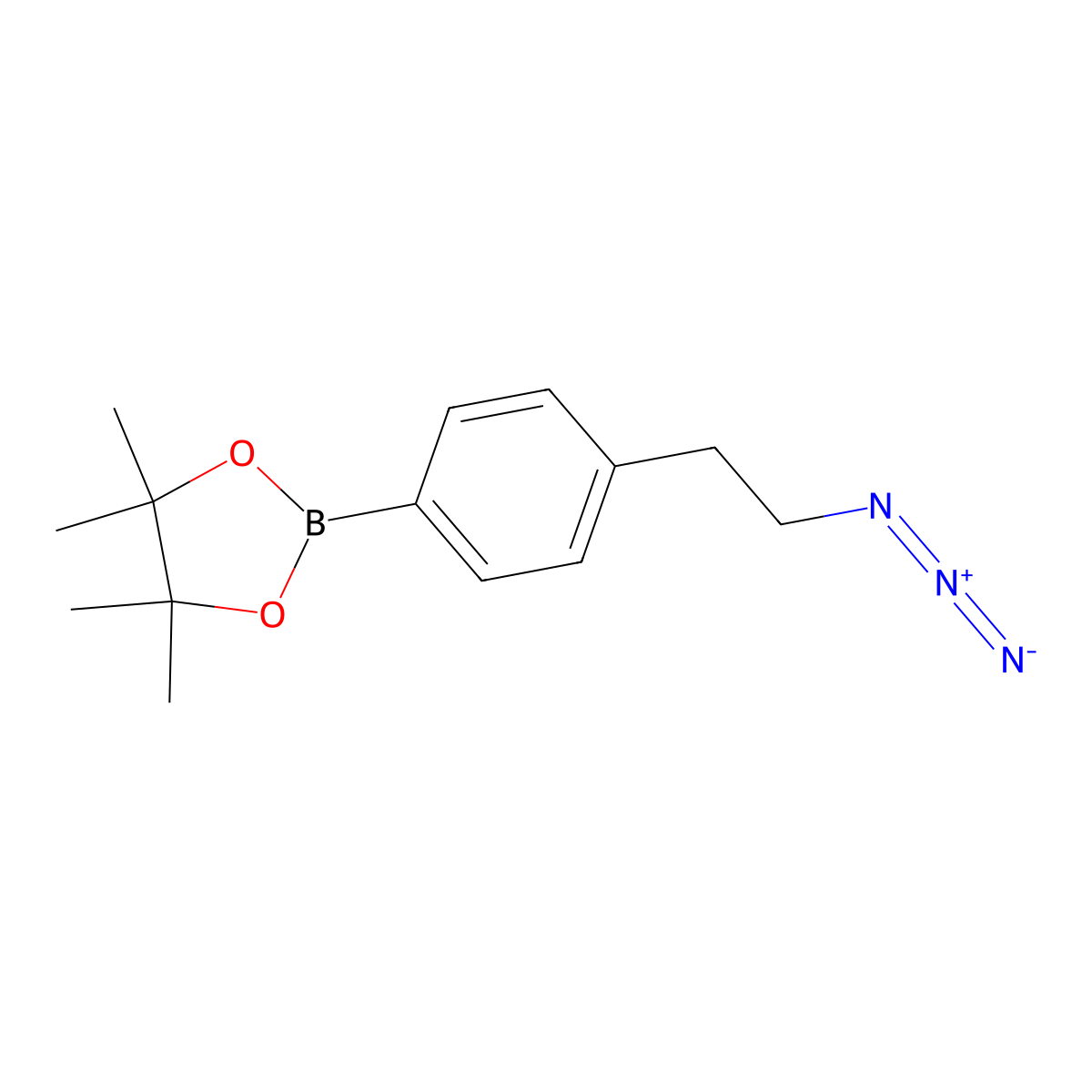 2-(4-(2-Azidoethyl)phenyl)-4,4,5,5-tetramethyl-1,3,2-dioxaborolane molecular structure, CAS 2484920-15-0
