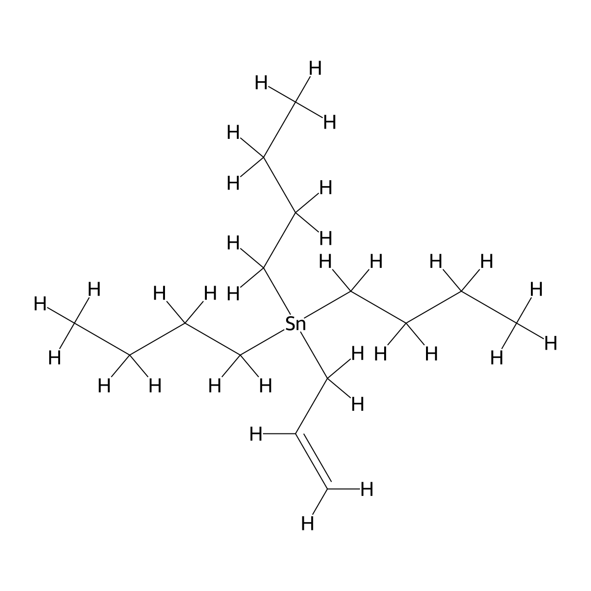 Allyltributylstannane molecular structure, CAS 24850-33-7
