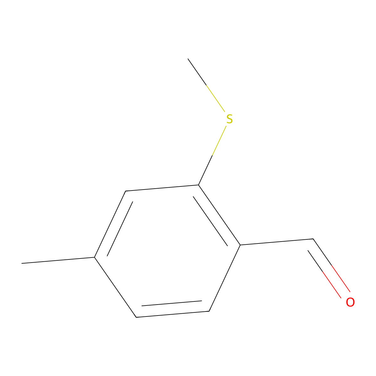 4-Methyl-2-(methylthio)benzaldehyde molecular structure, CAS 24852-59-3