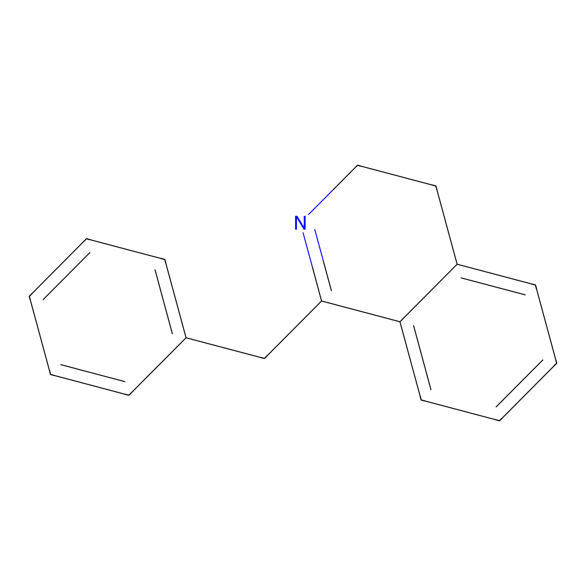 3,4-Dihydro-1-(phenylmethyl)isoquinoline molecular structure, CAS 24853-83-6