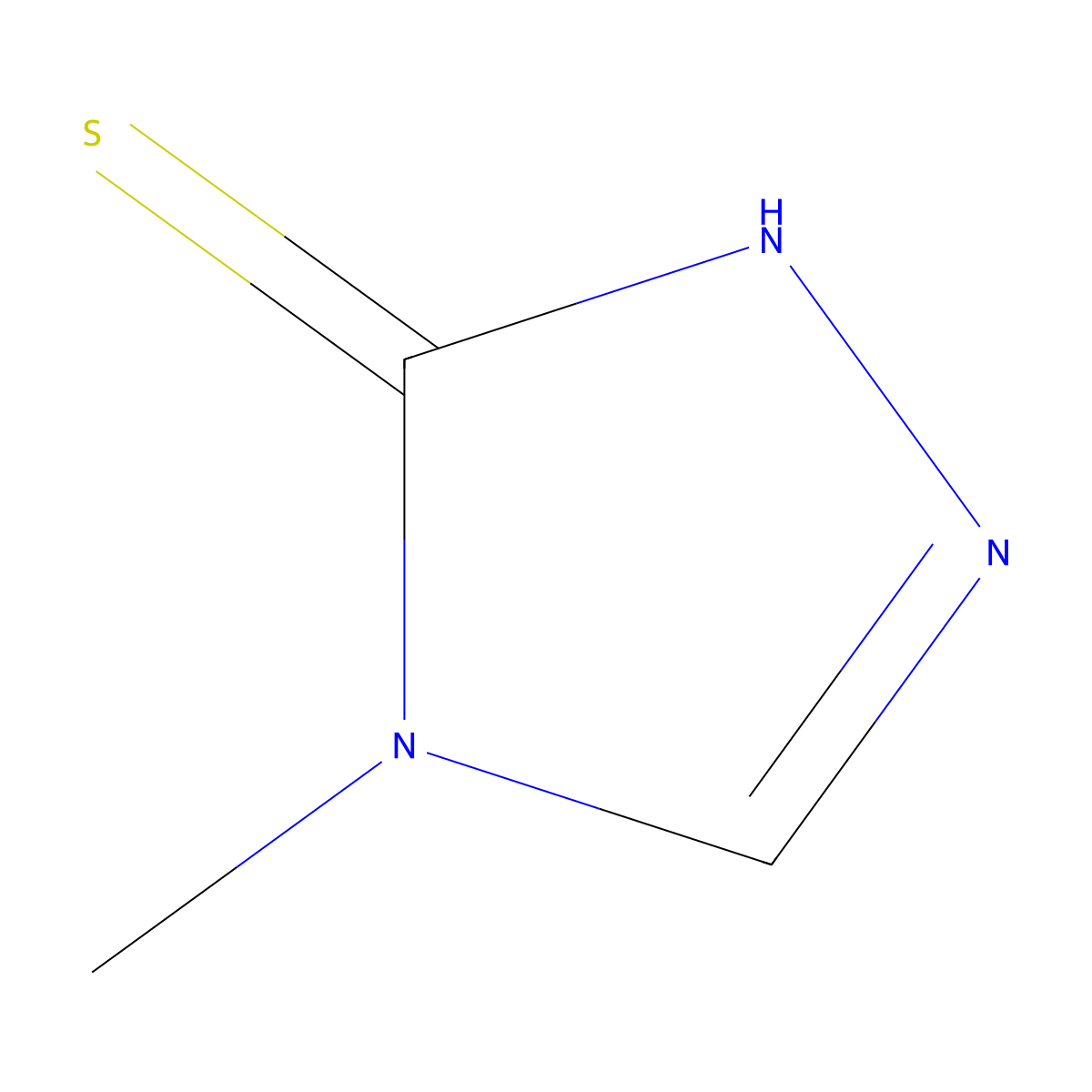 3H-1,2,4-Triazole-3-thione, 2,4-dihydro-4-methyl- molecular structure, CAS 24854-43-1