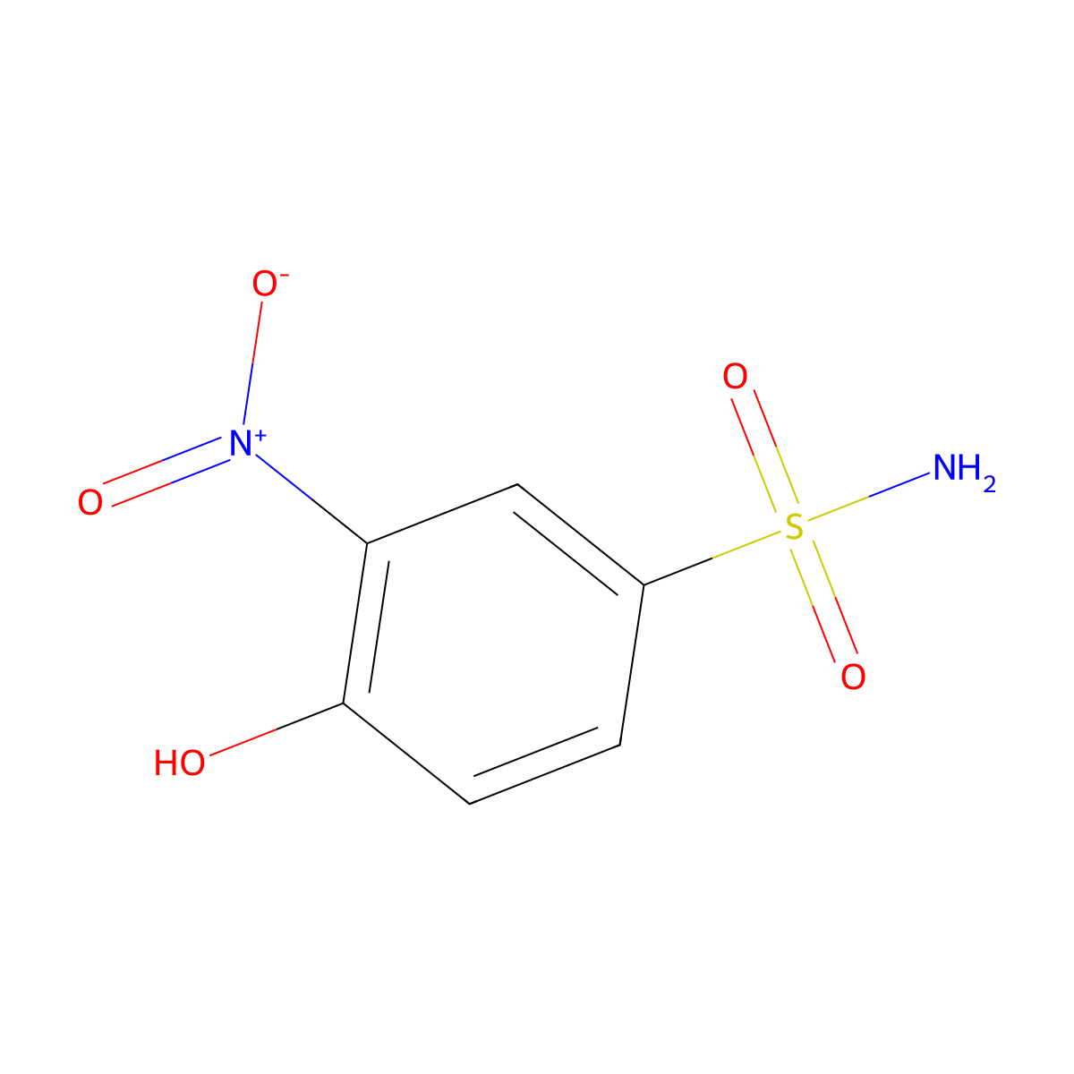 Benzenesulfonamide, 4-hydroxy-3-nitro- molecular structure, CAS 24855-58-1