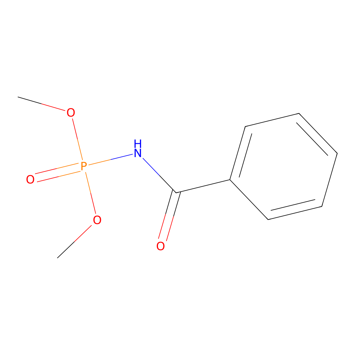 Dimethyl benzoylphosphoramidate molecular structure, CAS 24856-23-3