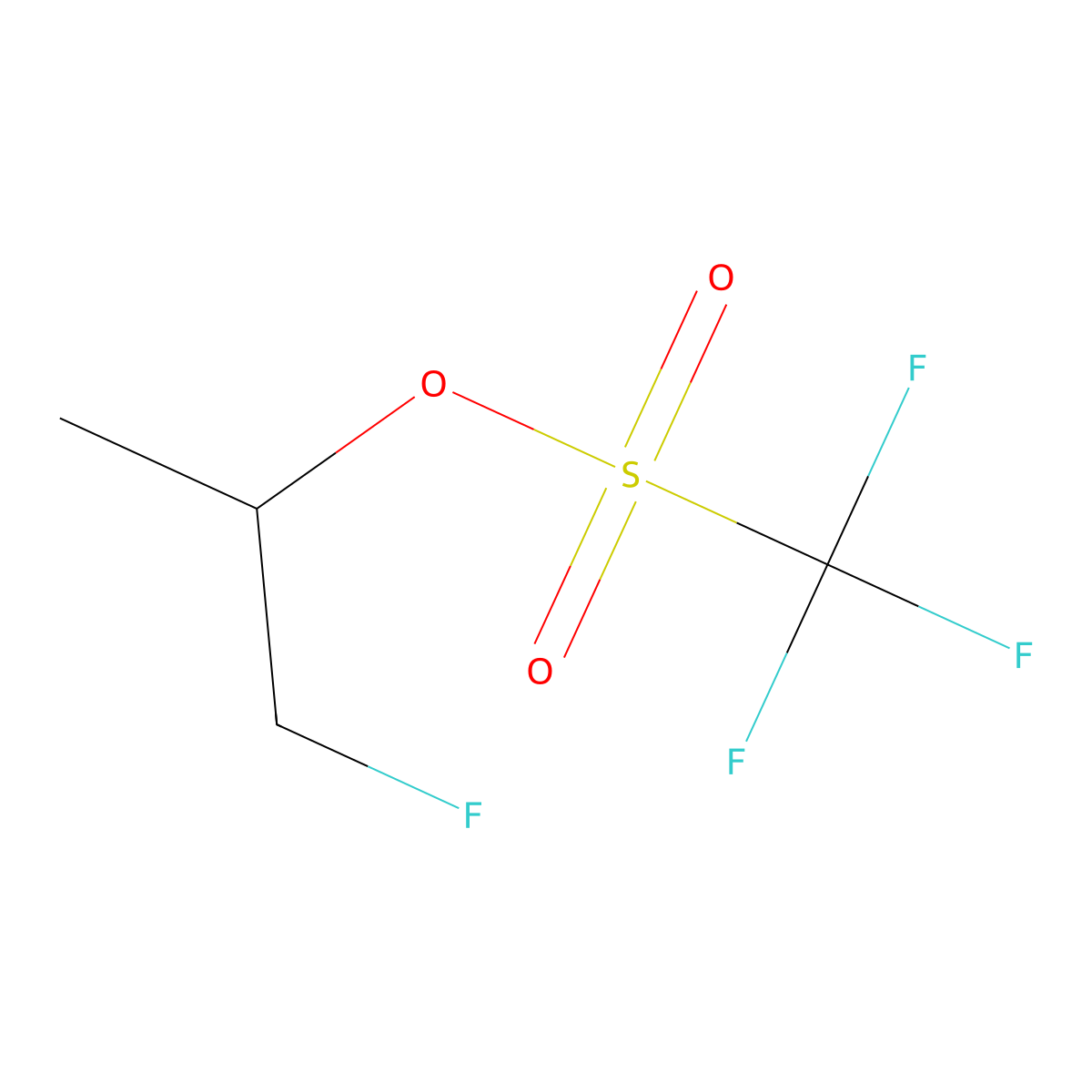 1-Fluoropropan-2-yl trifluoromethanesulfonate molecular structure, CAS 2485721-62-6