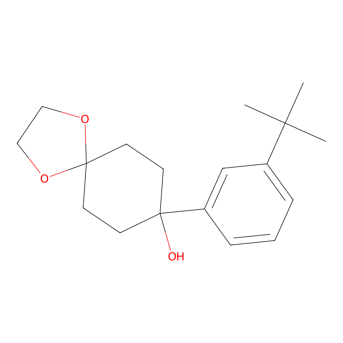 8-(3-Tert-butylphenyl)-1,4-dioxaspiro[4.5]decan-8-ol molecular structure, CAS 2485753-16-8