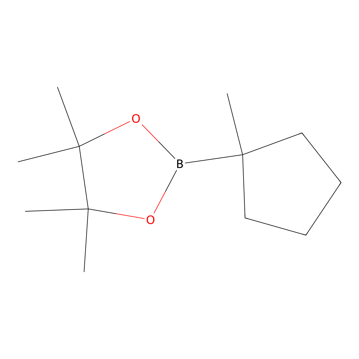 4,4,5,5-Tetramethyl-2-(1-methylcyclopentyl)-1,3,2-dioxaborolane molecular structure, CAS 2485795-60-4