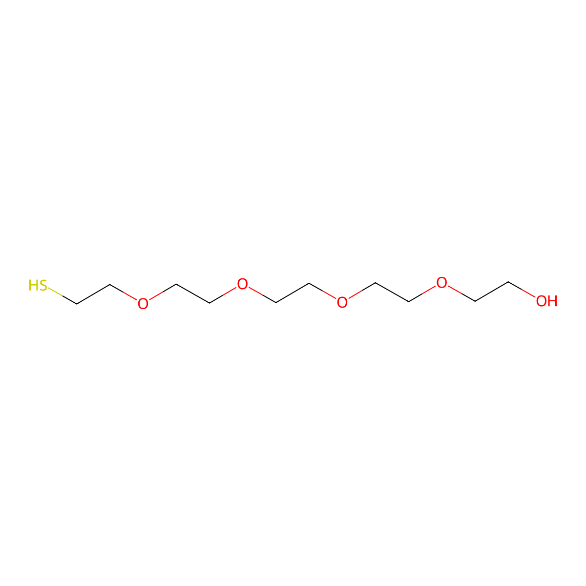 Thiol-PEG5-alcohol molecular structure, CAS 248582-03-8