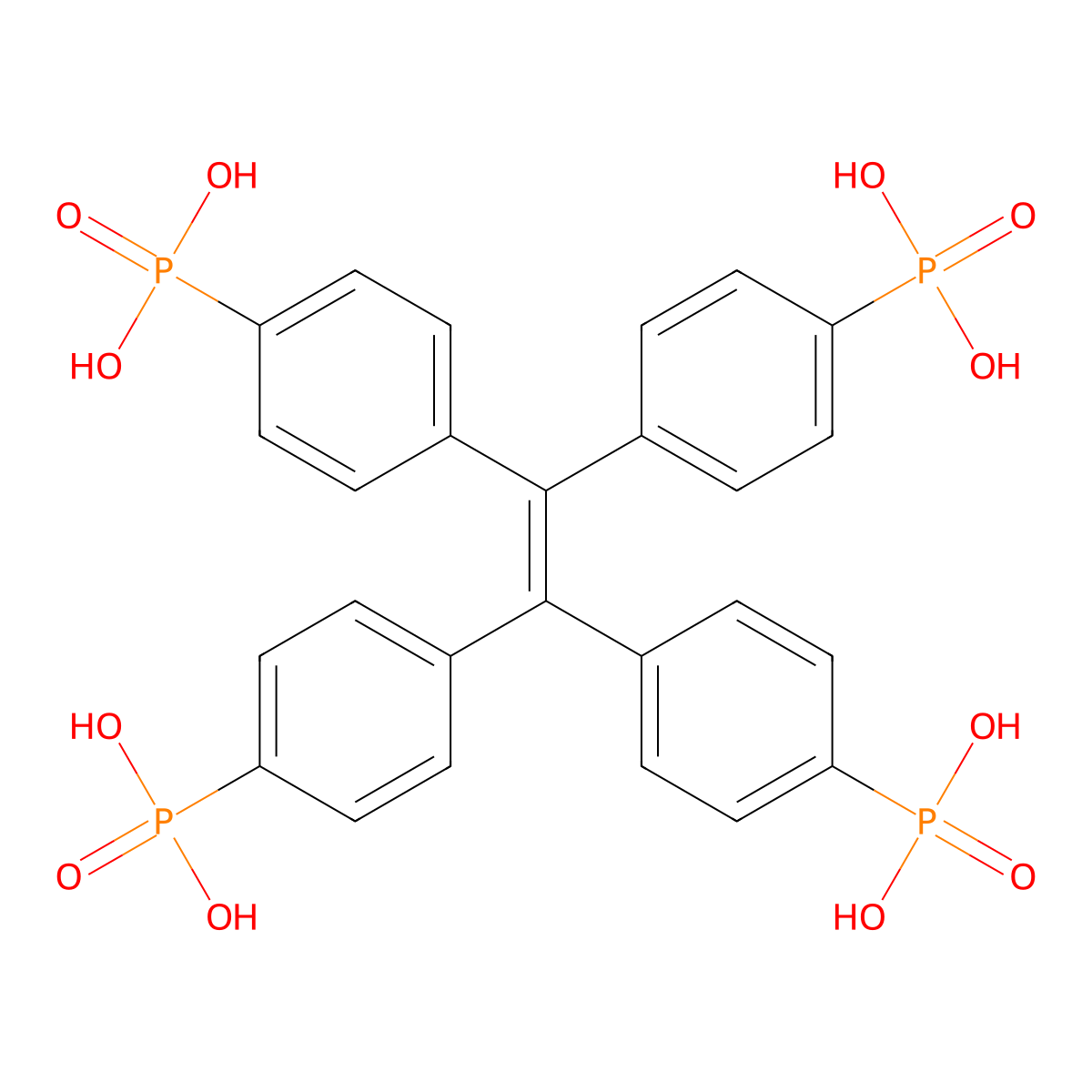 (4-(1,2,2-Tris(4-phosphonophenyl)vinyl)phenyl)phosphonic acid molecular structure, CAS 2485827-21-0