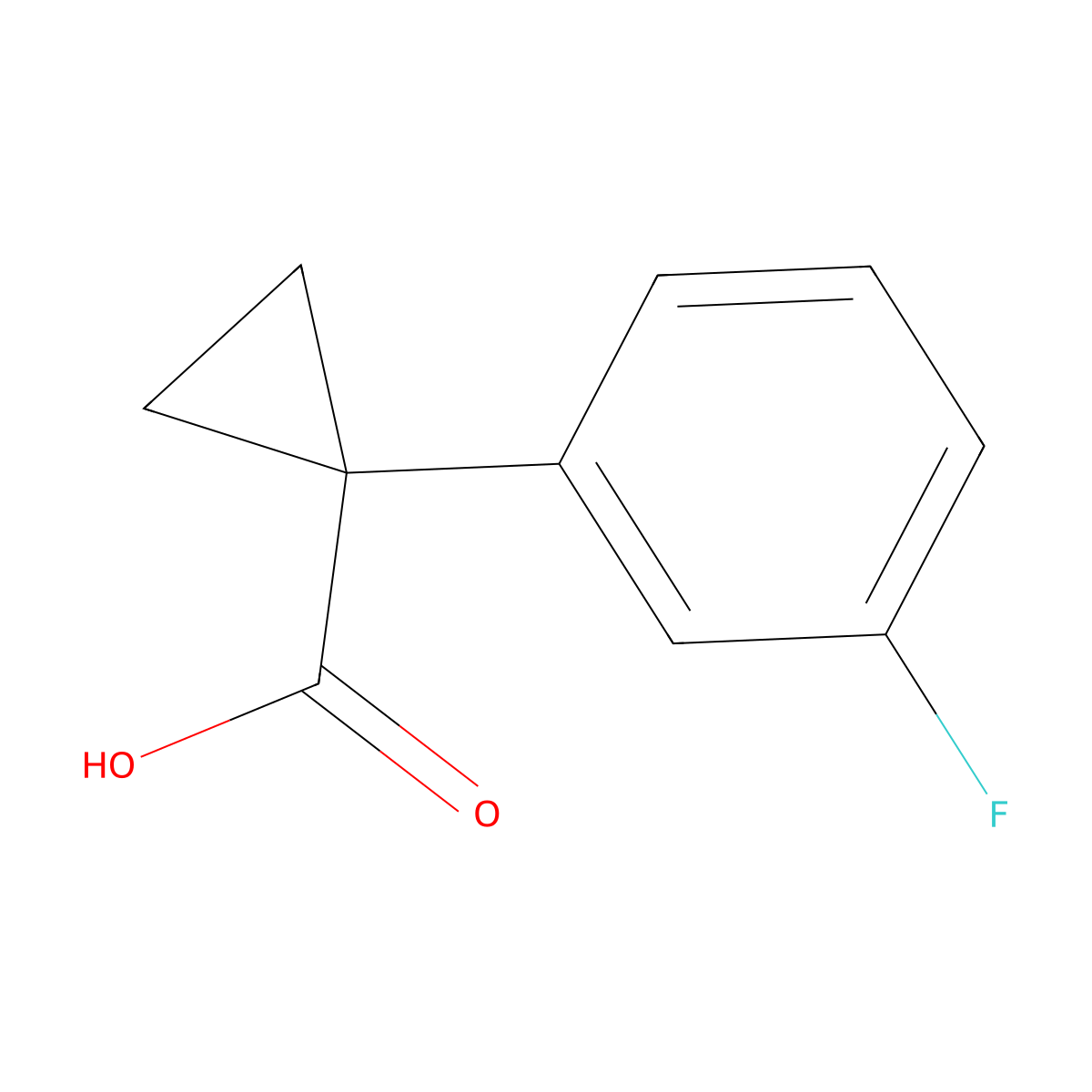 1-(3-Fluorophenyl)cyclopropane-1-carboxylic acid molecular structure, CAS 248588-33-2