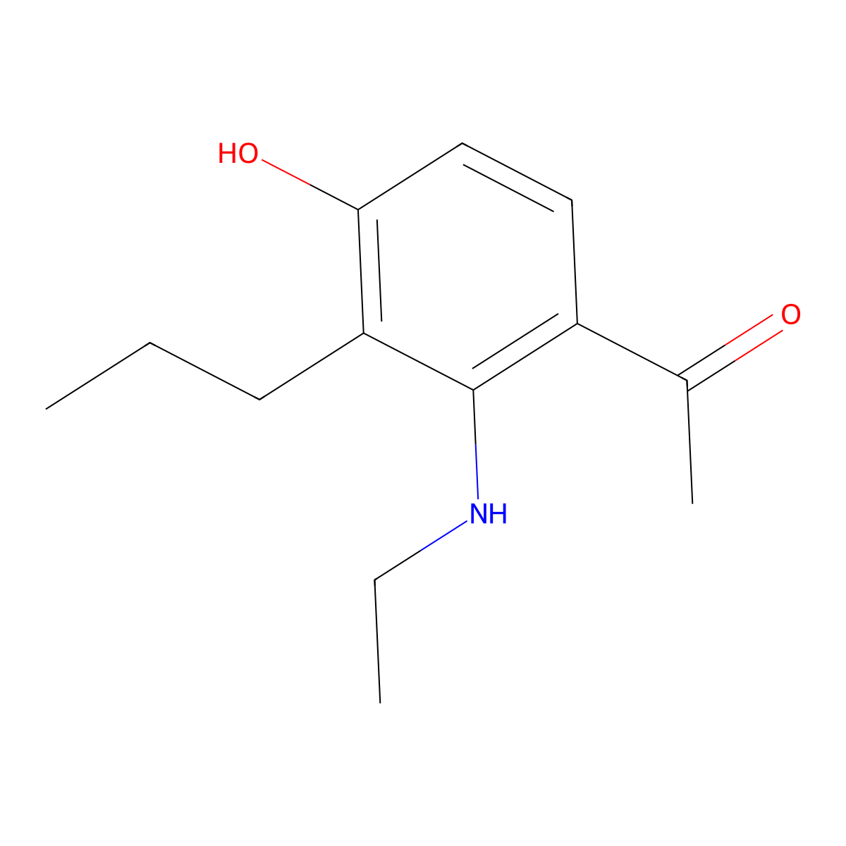 1-[2-(Ethylamino)-4-hydroxy-3-propylphenyl]ethan-1-one molecular structure, CAS 248591-77-7