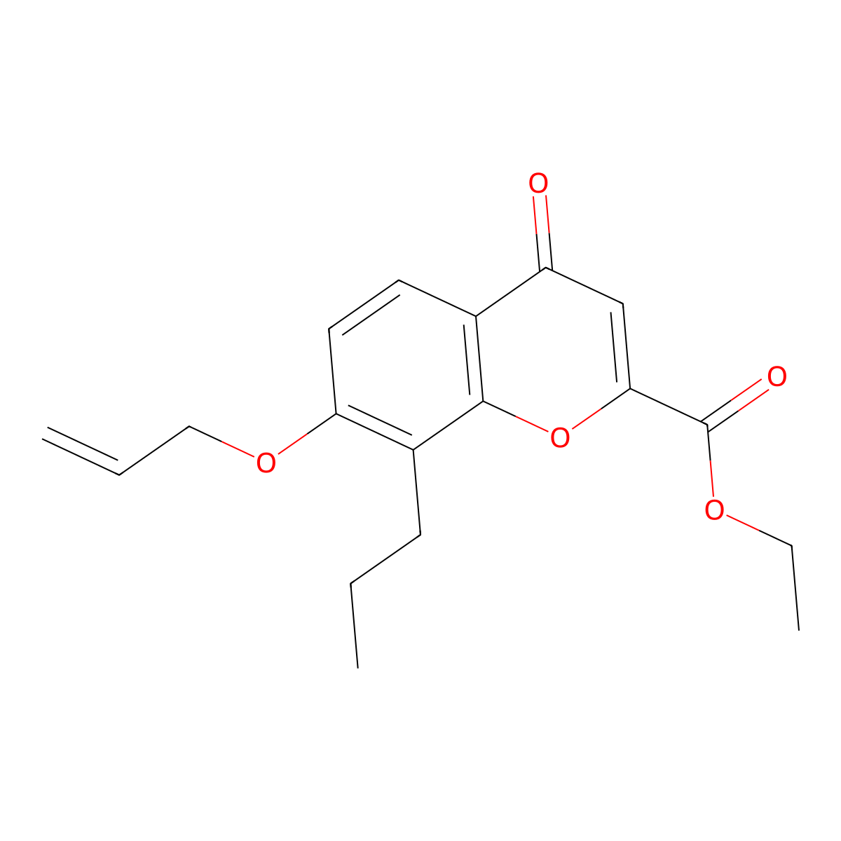 ethyl 7-(allyloxy)-4-oxo-8-propyl-4H-chromene-2-carboxylate molecular structure, CAS 248595-13-3
