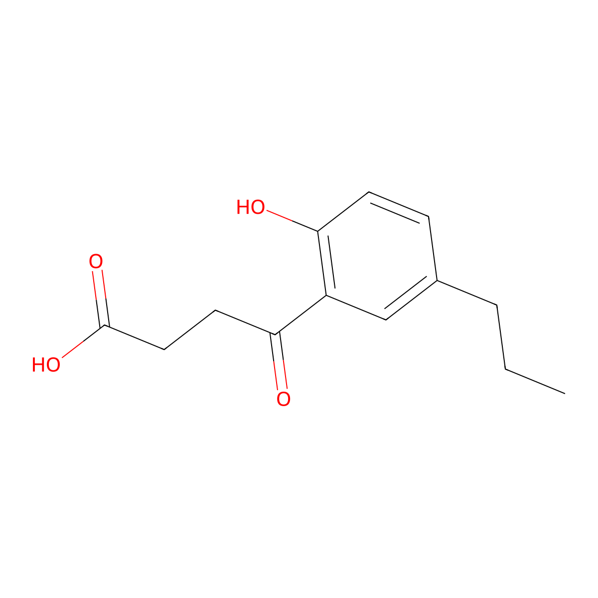 4-(2-Hydroxy-5-propylphenyl)-4-oxobutanoic acid molecular structure, CAS 248595-24-6