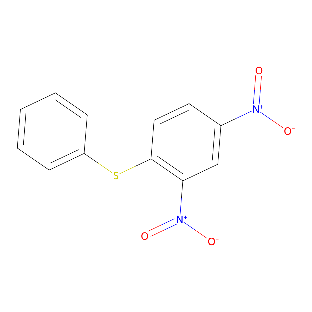 2,4-Dinitrophenyl phenyl sulfide molecular structure, CAS 2486-09-1