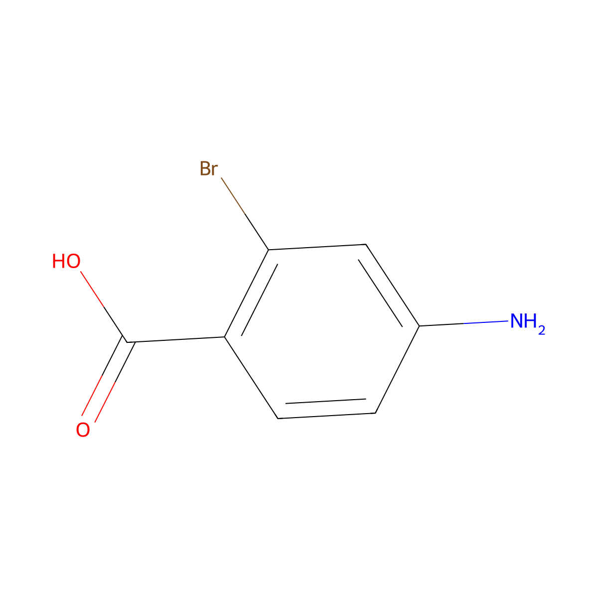 4-Amino-2-bromobenzoic acid molecular structure, CAS 2486-52-4