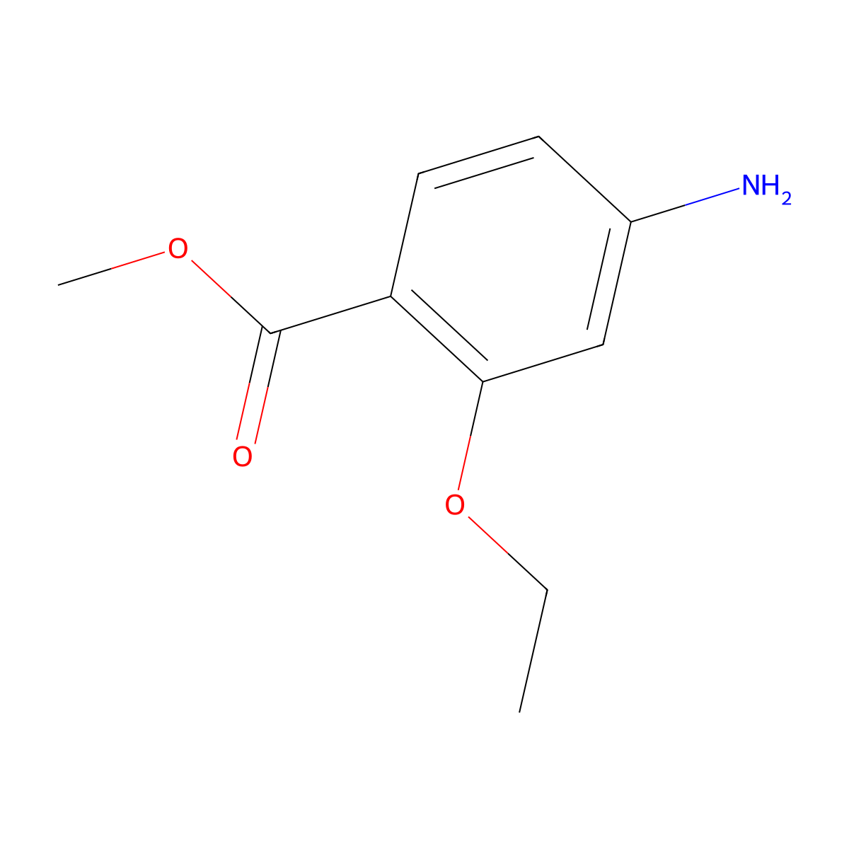 Methyl 4-amino-2-ethoxybenzoate molecular structure, CAS 2486-55-7