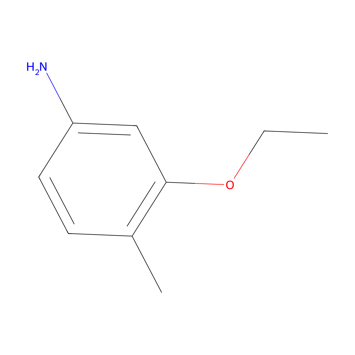 3-Ethoxy-4-methylaniline molecular structure, CAS 2486-64-8