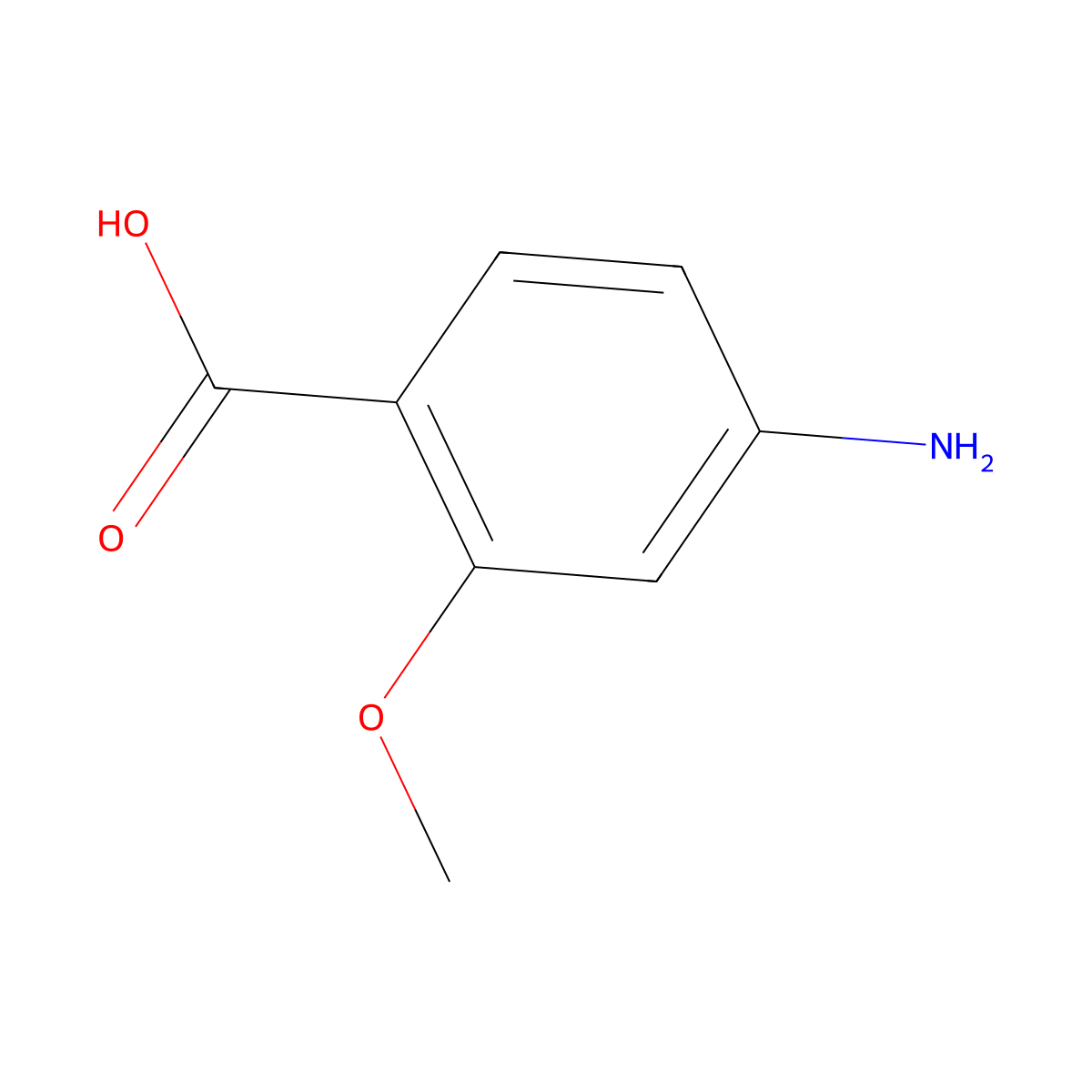 4-Amino-o-anisic acid molecular structure, CAS 2486-80-8