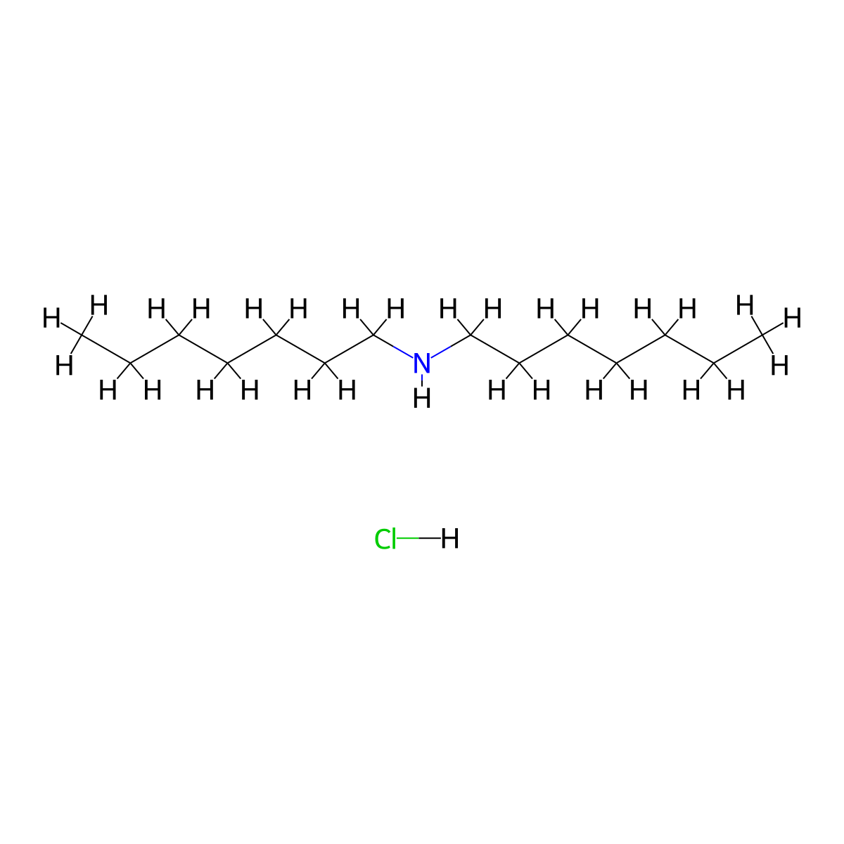 Diheptylamine hydrochloride molecular structure, CAS 2486-83-1