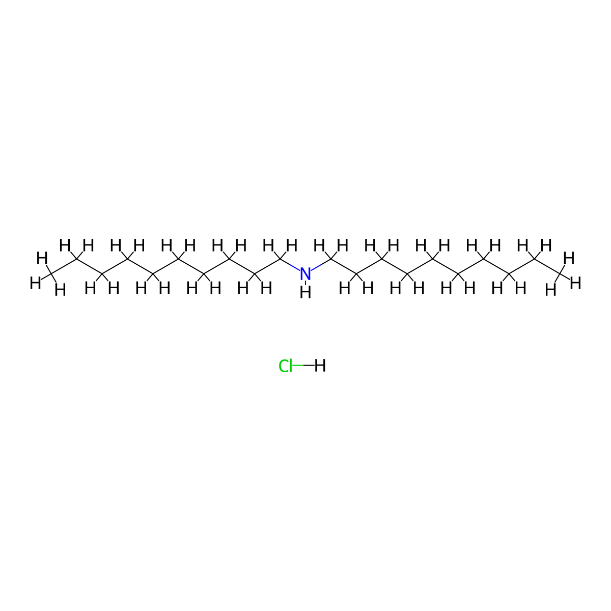 Didecylamine, hydrochloride molecular structure, CAS 2486-84-2