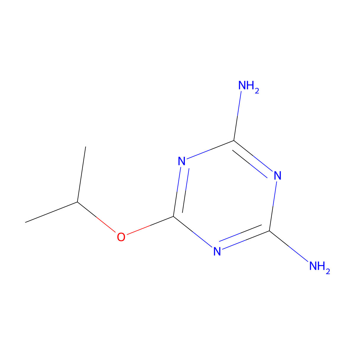 6-(1-Methylethoxy)-1,3,5-triazine-2,4-diamine molecular structure, CAS 24860-40-0