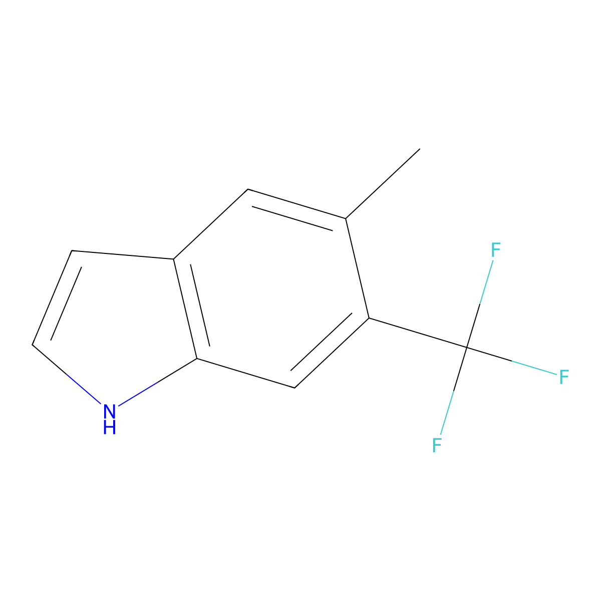 5-methyl-6-(trifluoromethyl)-1H-indole molecular structure, CAS 248602-12-2