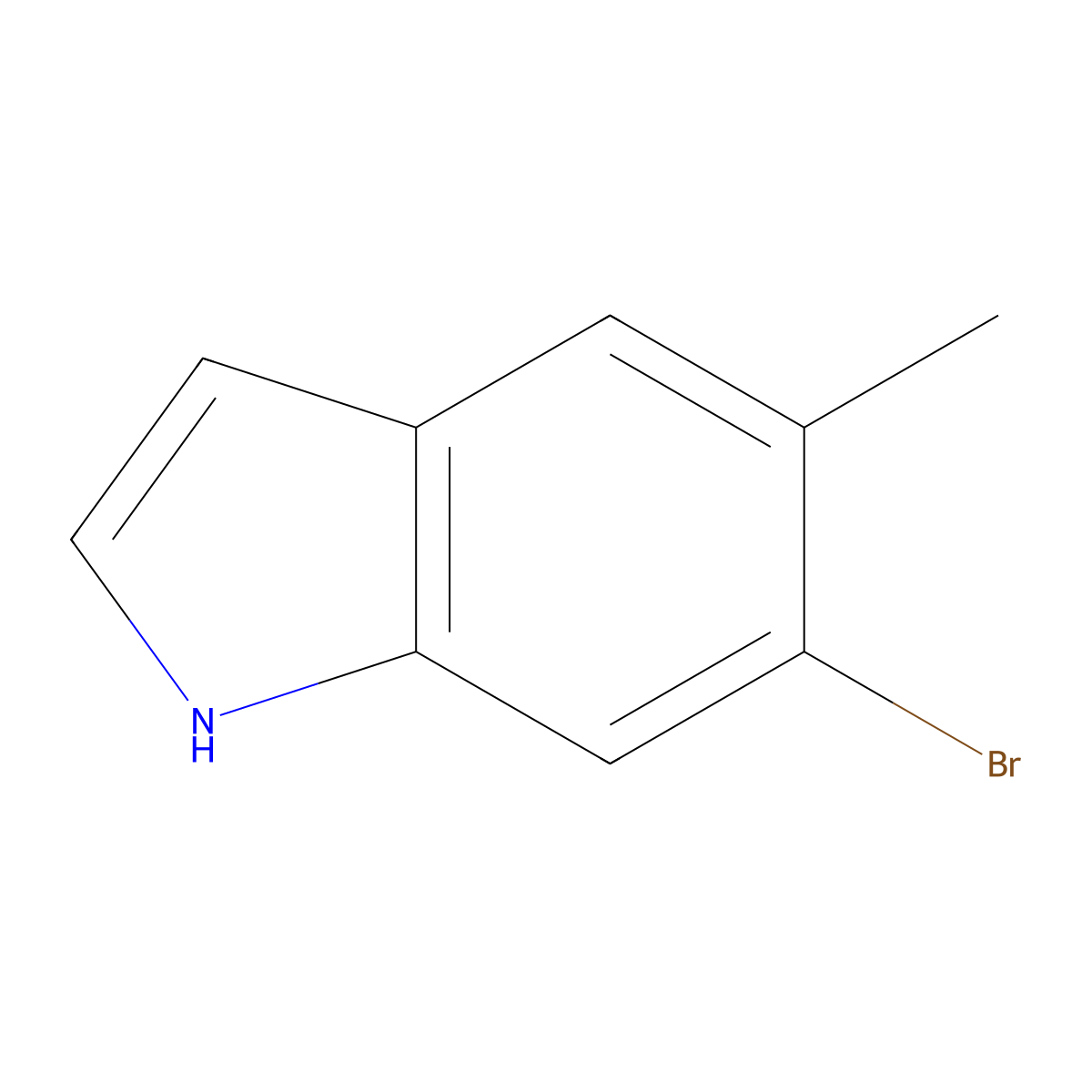 6-Bromo-5-methyl-1H-indole molecular structure, CAS 248602-16-6