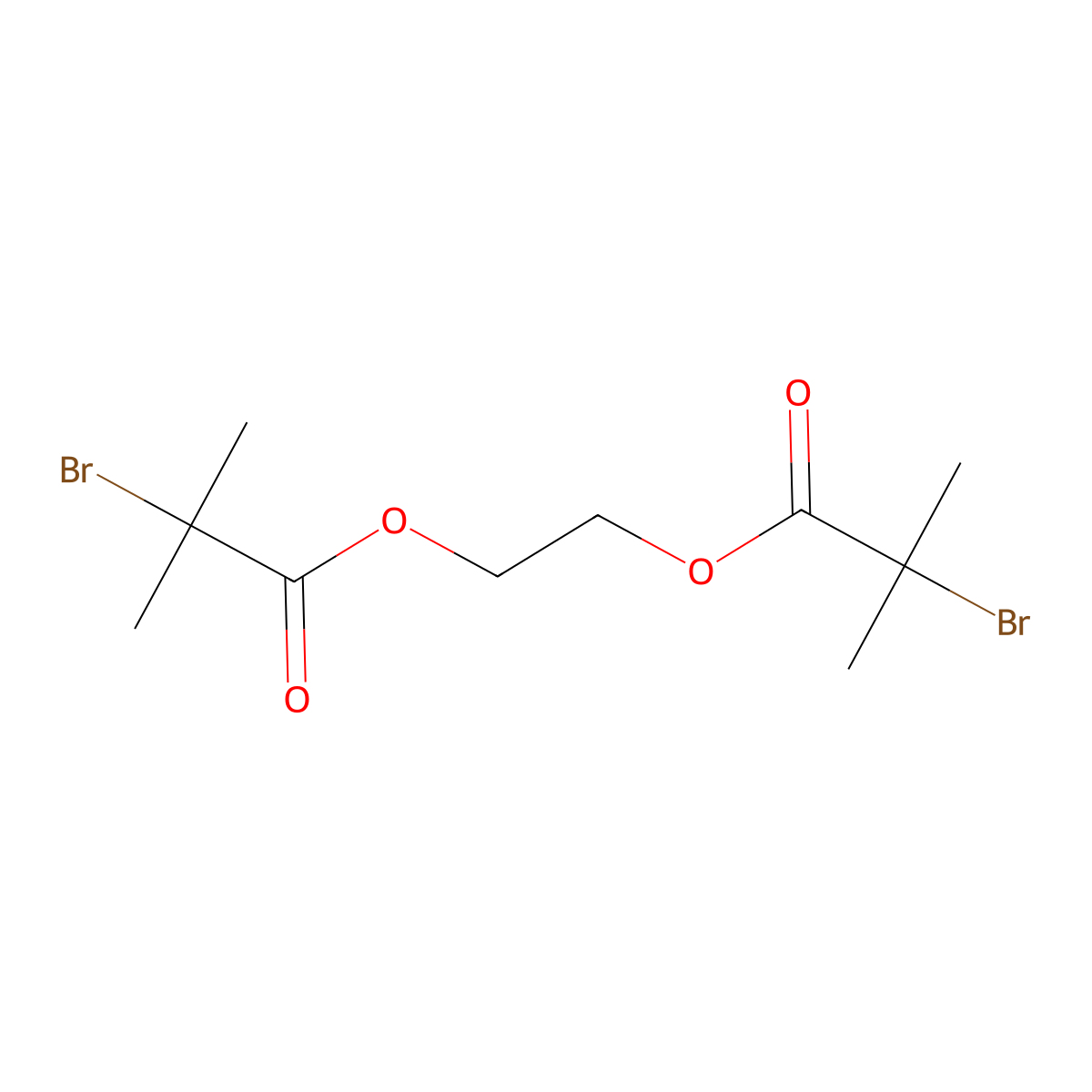 Ethane-1,2-diyl bis(2-bromo-2-methylpropanoate) molecular structure, CAS 248603-11-4