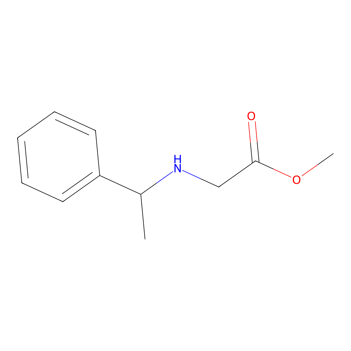 Methyl 2-([(1s)-1-phenylethyl]amino)acetate molecular structure, CAS 248603-82-9