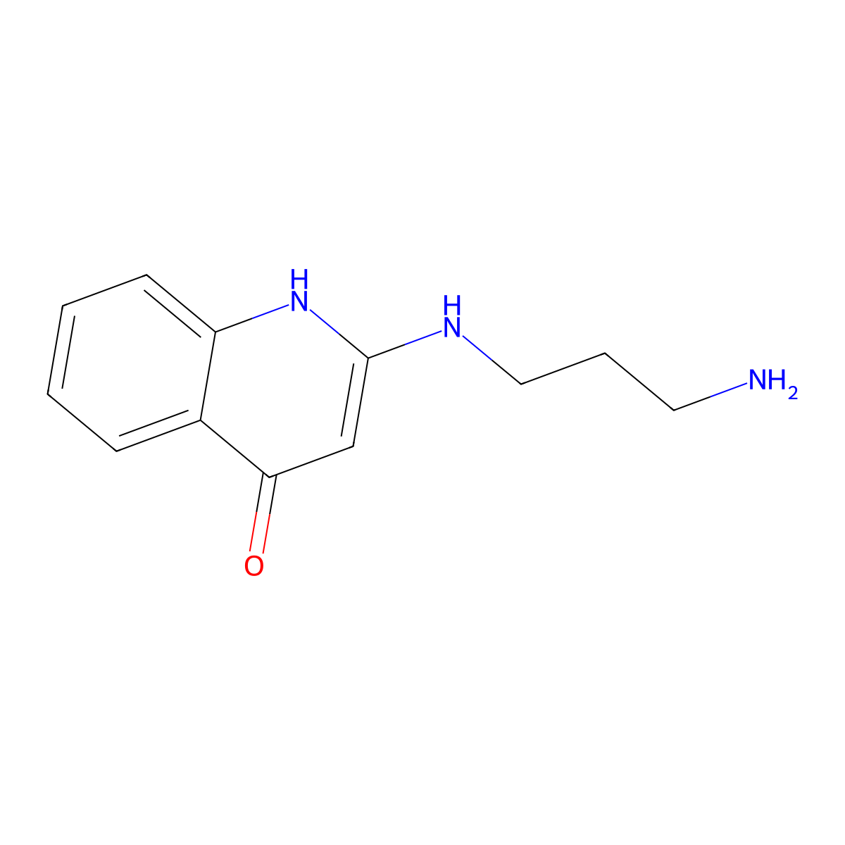 2-[(3-Aminopropyl)amino]-1,4-dihydroquinolin-4-one molecular structure, CAS 248607-96-7
