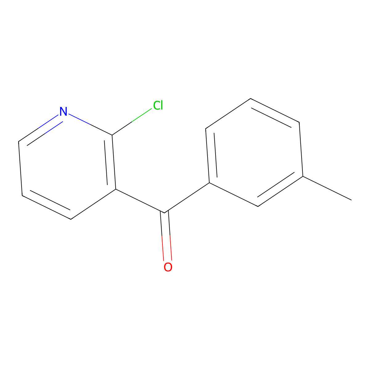 (2-Chloro-3-pyridinyl)(3-methylphenyl)methanone molecular structure, CAS 2486296-00-6