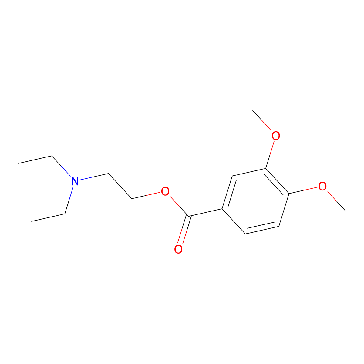 2-(Diethylamino)ethyl 3,4-dimethoxybenzoate molecular structure, CAS 24866-37-3
