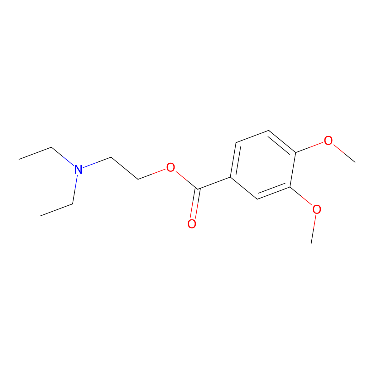 2-(Diethylamino)ethyl 3,4-dimethoxybenzoate molecular structure, CAS 24866-37-3
