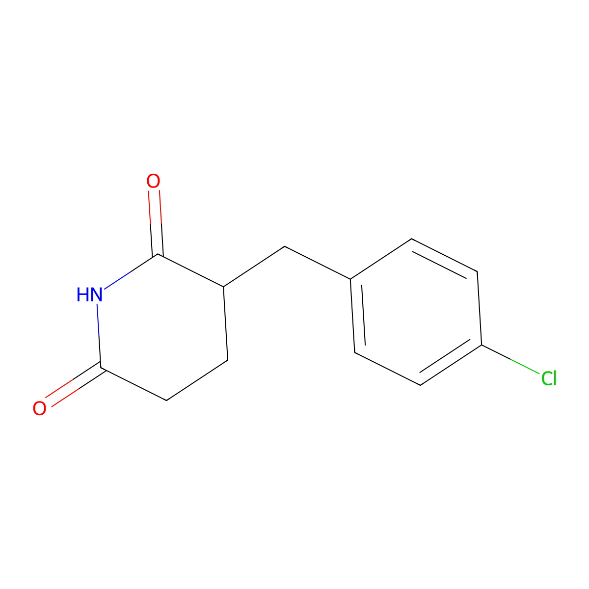 Glutarimide, 2-(p-chlorobenzyl)- molecular structure, CAS 24866-79-3