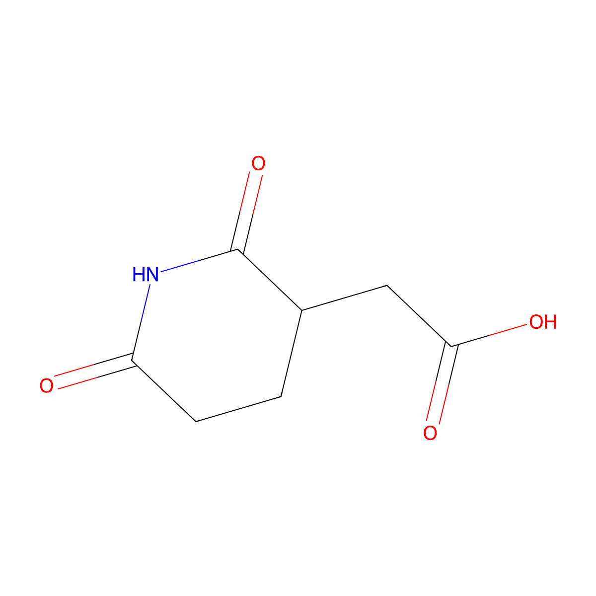 2-(2,6-Dioxopiperidin-3-yl)acetic acid molecular structure, CAS 24866-83-9
