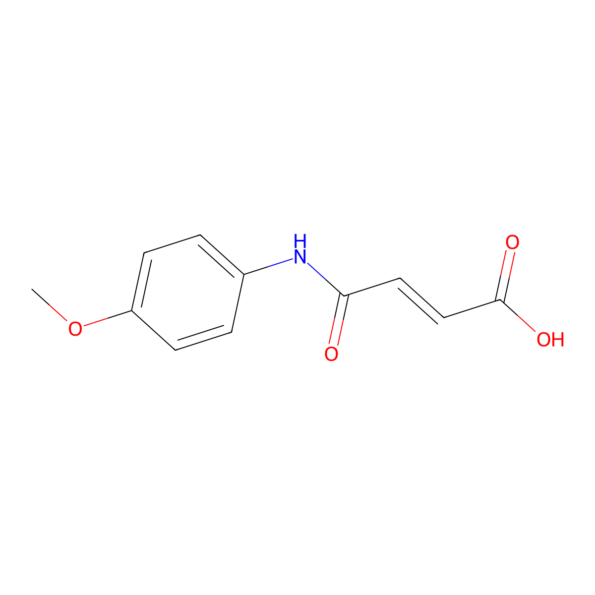 N-(4-Methoxyphenyl)maleamic acid molecular structure, CAS 24870-10-8