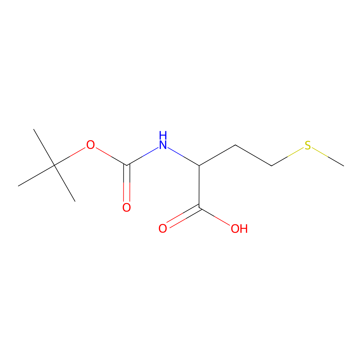 Boc-L-methionine molecular structure, CAS 2488-15-5